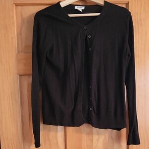 GAP Elegant Black Button-Up Cardigan